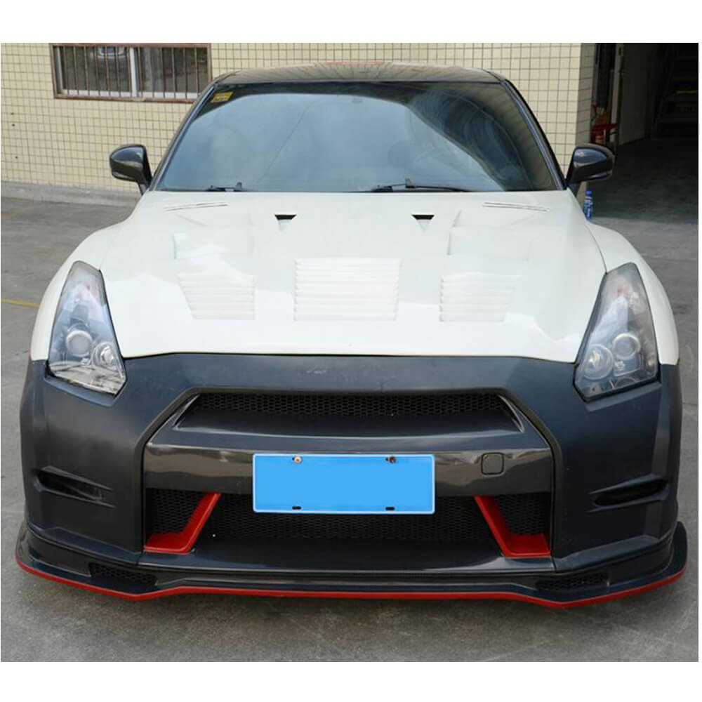 Front Bumper Lip Spoiler (2009-2015, Carbon) for Nissan GT-R 2008-2025 - image 3