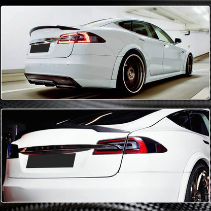 Rear Trunk Spoiler Carbon Fiber V2 (2012-2022) for Tesla Model S - image 3