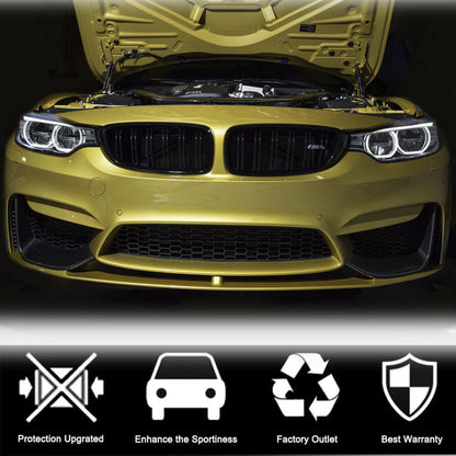 Front Bumper Splitters Carbon Fiber V4 (for F82/F83) for BMW 4 series F-32 2012-2020 - image 3