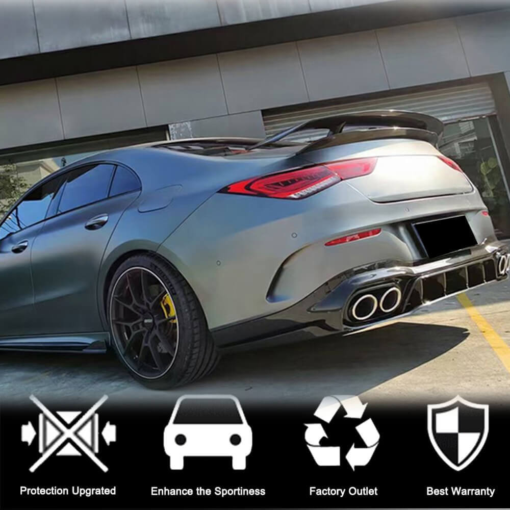 Rear Bumper Diffuser for AMG-Line SD 2019-2022, Carbon for Mercedes CLA C118 2019- - image 3