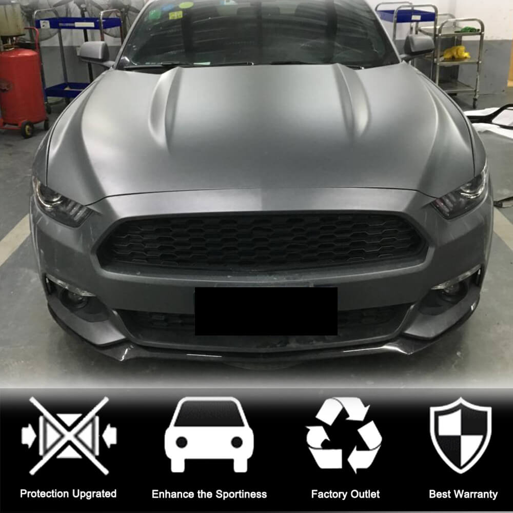 Front Bumper Lip (2015-2017, Carbon) for Ford Mustang 2015-2023 - image 3