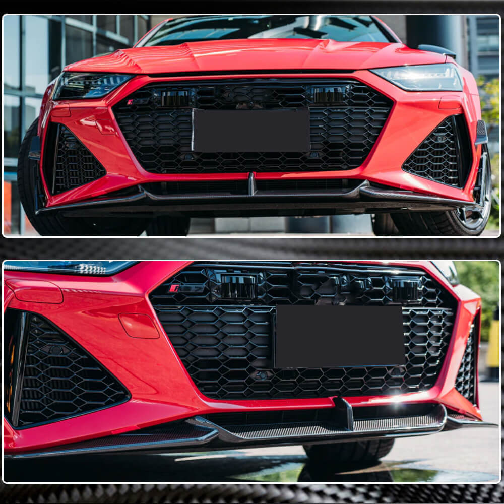 Front Bumper Lip V2 (for RS7, Dry Carbon) for Audi A7 2018- - image 3