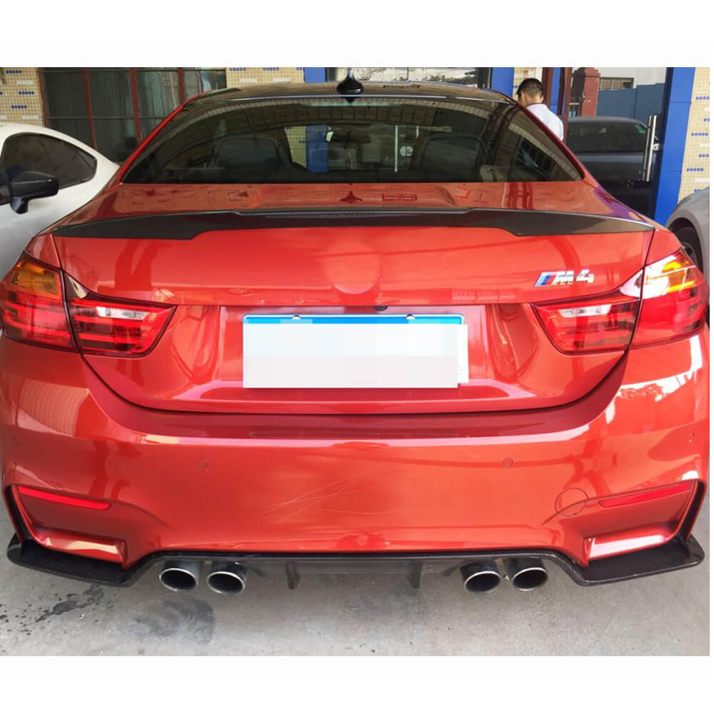 Rear Bumper Diffuser Carbon Fiber V2 (for F82/F83) for BMW 4 series F-32 2012-2020 - image 3