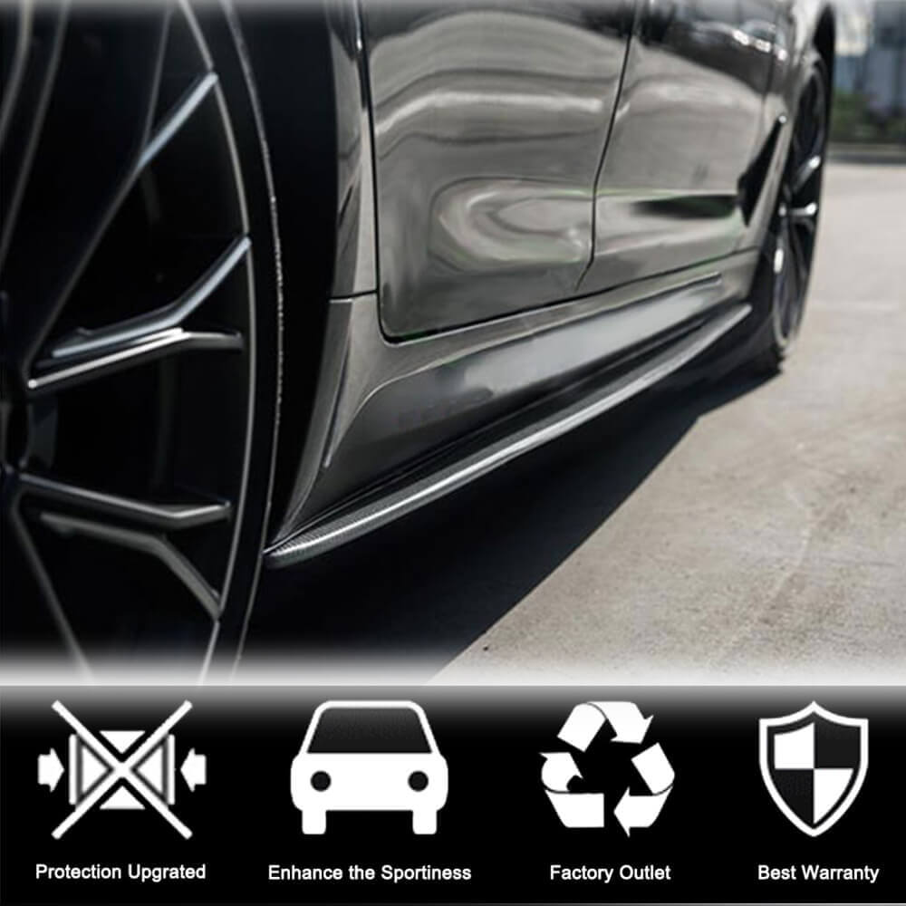 Side Skirt Extensions V1 (for F30 M-Sport, Carbon) for BMW 3 Series F-30/31/34 2012-2019 - image 3