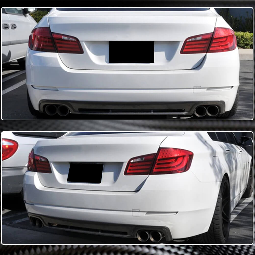 Rear Bumper Diffuser for F10 Base 2010-2013, Carbon for BMW 5 Series F10/F11 2010–2016 - image 3