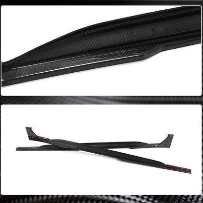 Side Skirts Dry Carbon Fiber for Audi A6 C8 2018- - image 3