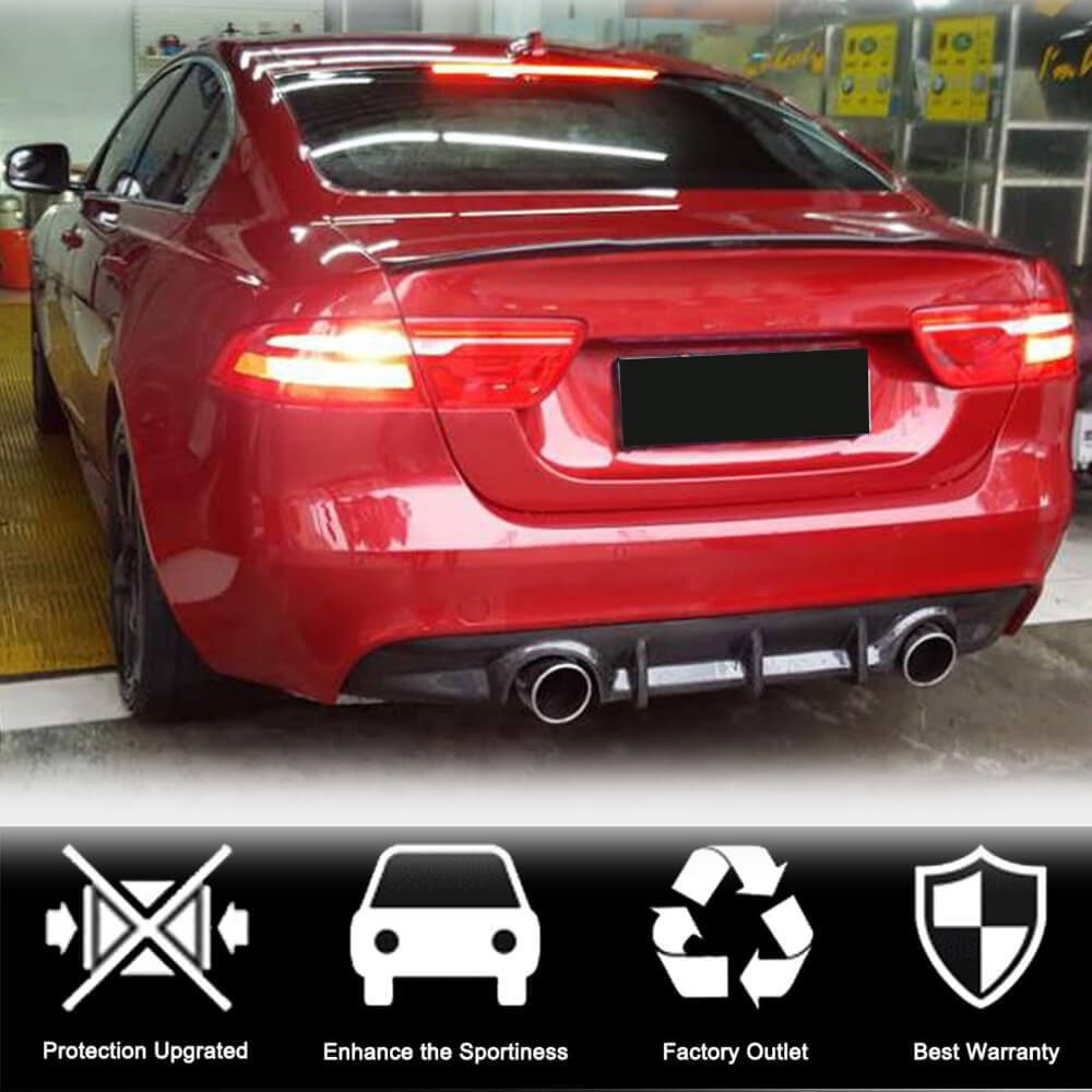 Rear Bumper Diffuser V2 (2015-2019, Carbon) for Jaguar XE 2016- - image 3