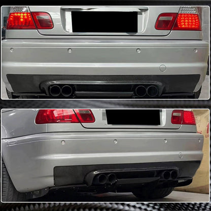 Rear Bumper Diffuser Carbon Fiber V1 (for M3) for BMW 3 series E-46 1998-2006 - image 3