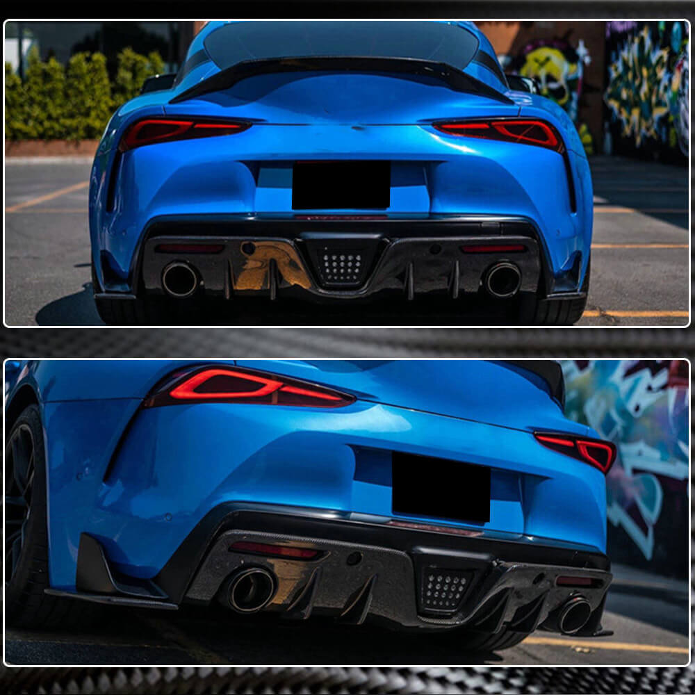 Rear bumper diffuser V1 (Carbon) for Toyota Supra 2019- - image 3