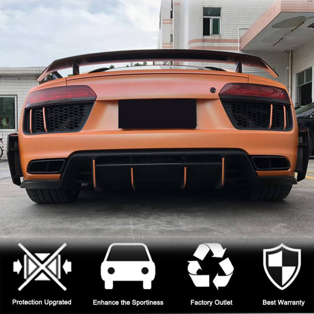 Rear Bumper Splitters Carbon Fiber V2 for Audi R8 2015- - image 3