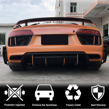 Rear Bumper Splitters Carbon Fiber V2 for Audi R8 2015- - image 3