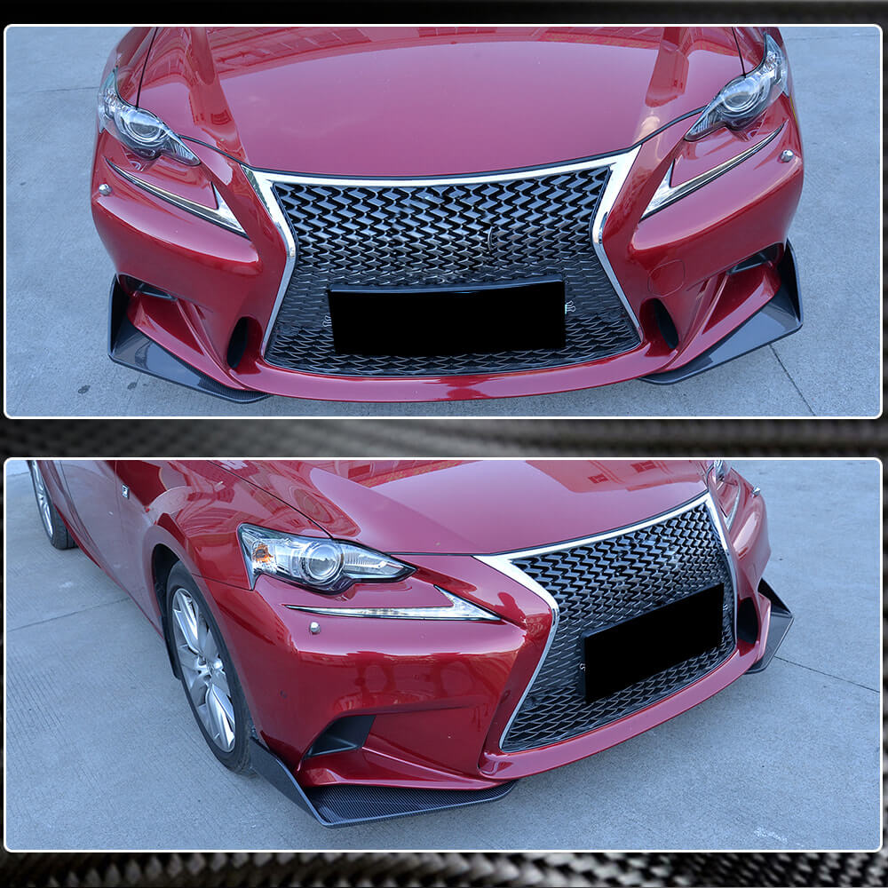 Front Bumper Flap Covers (for F-Sport 2013-2016, Carbon) for Lexus IS 2013- - image 3