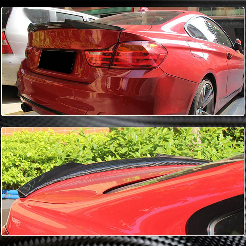 Rear Trunk Spoiler Carbon Fiber V2 (Coupe) for BMW 4 series F-32 2012-2020 - image 3