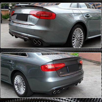 Rear bumper diffuser (for Base 2011-2015, Carbon) for Audi A4 B8 2007-2015 - image 3