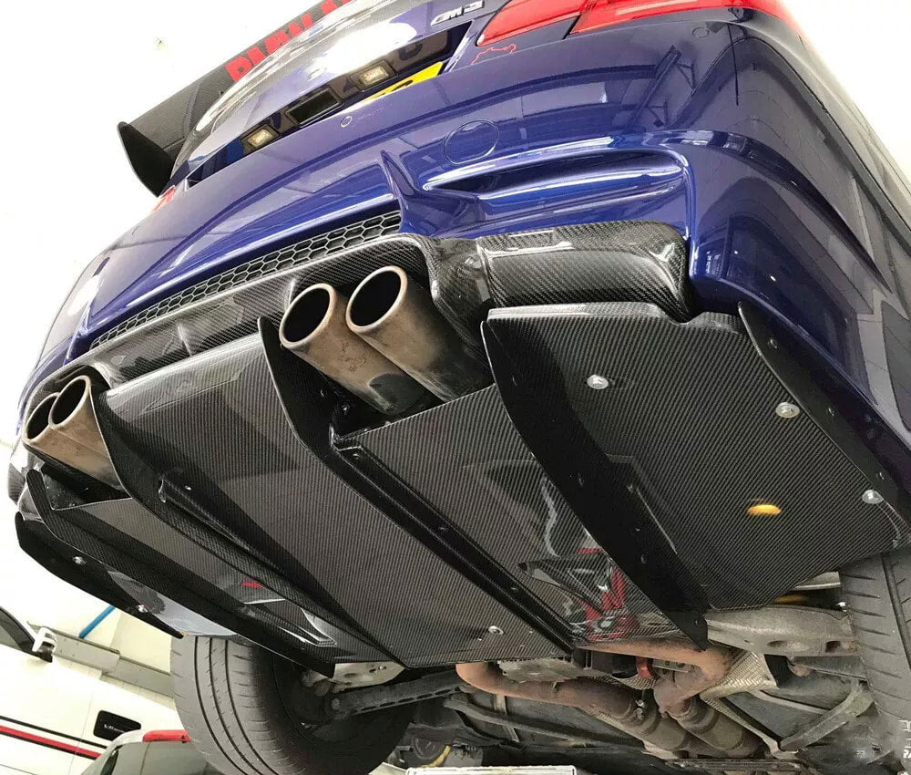 Rear Bumper Diffuser Cover With Vents Carbon Fiber V6 (for E92/E93 M3) for BMW 3 series E-90/91/92/93 2005-2011 - image 3