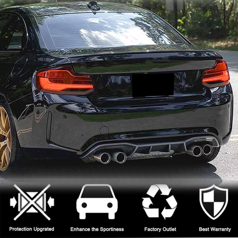 Rear Diffuser V6 (for F87 M2/M2C, Carbon) for BMW 2 Series F22/23 2014-2021 - image 3