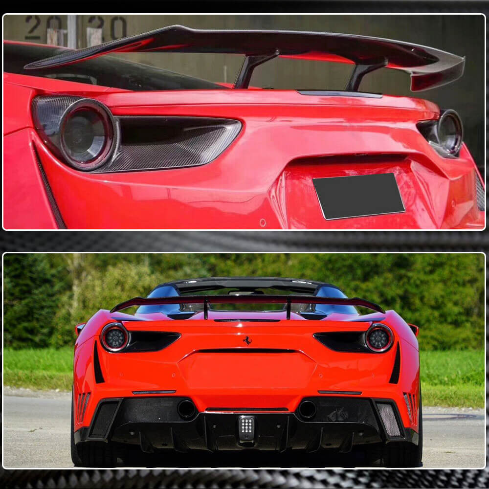 Covers for rear lights (2015-2017, Carbon) for Ferrari 488 GTB - image 3