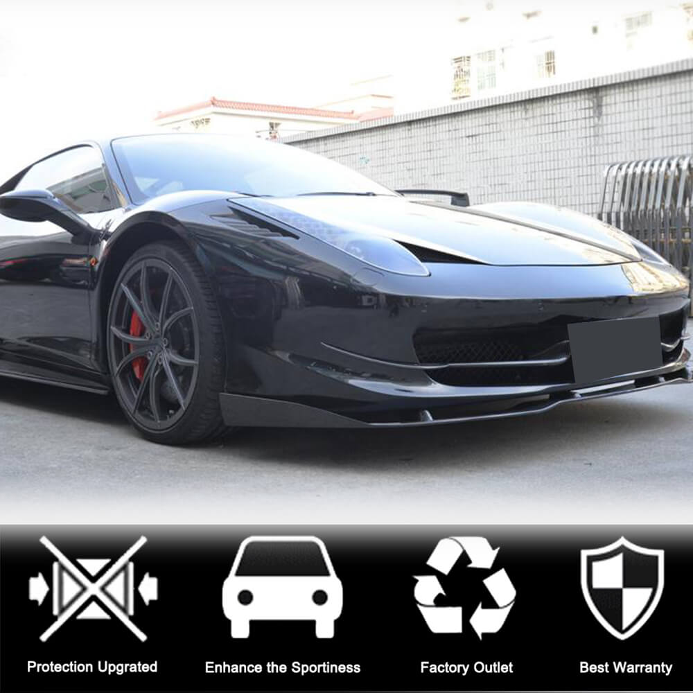 Front Bumper Extensions V2 (2011-2013, Carbon) for Ferrari 458 Italia 2009-2015 - image 3