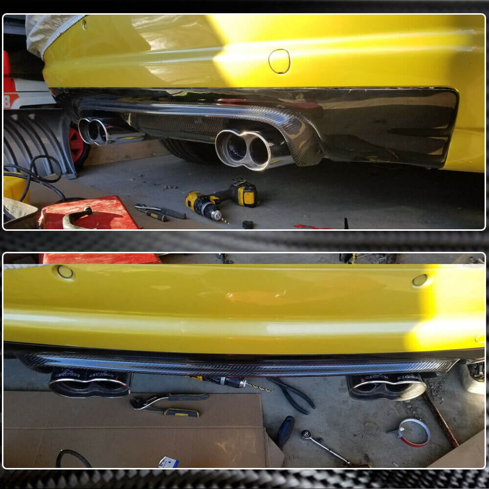 Rear Bumper Diffuser Half Carbon Fiber V2 (for M3) for BMW 3 series E-46 1998-2006 - image 3