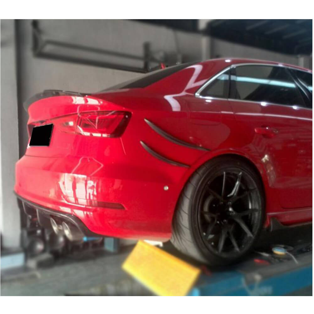Rear bumper trims (for S-Line SD 2012-2016, Carbon) for Audi A3 2012-2020 - image 3