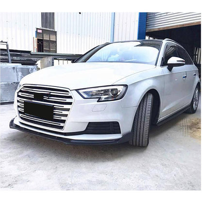 Front Bumper Lip V1 (for Base 2017-2020 HB, Carbon) for Audi A3 2012-2020 - image 3