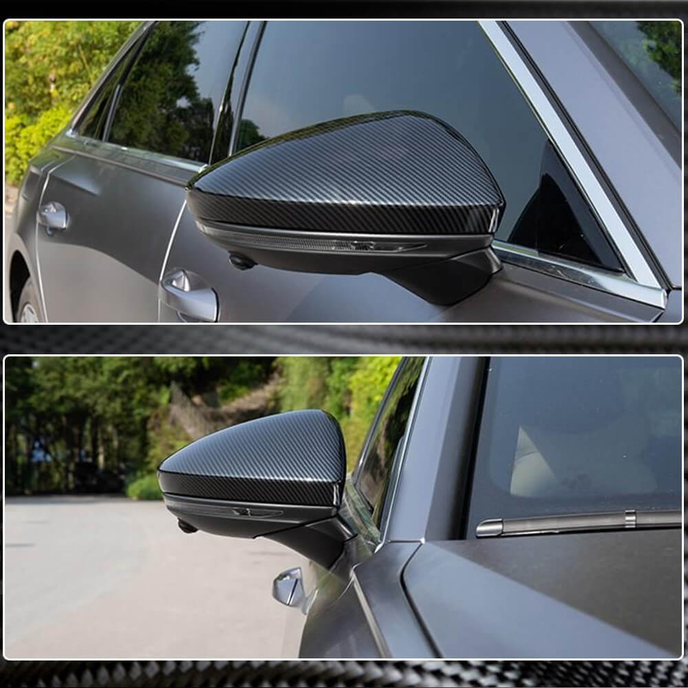 Replacement Mirror Covers LHD Dry Carbon Fiber V1 for Audi A6 C8 2018- - image 3
