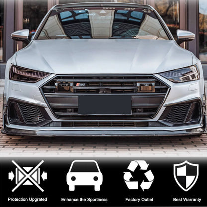Front bumper trims (for S-Line 2018-2022, Carbon) for Audi A7 2018- - image 3