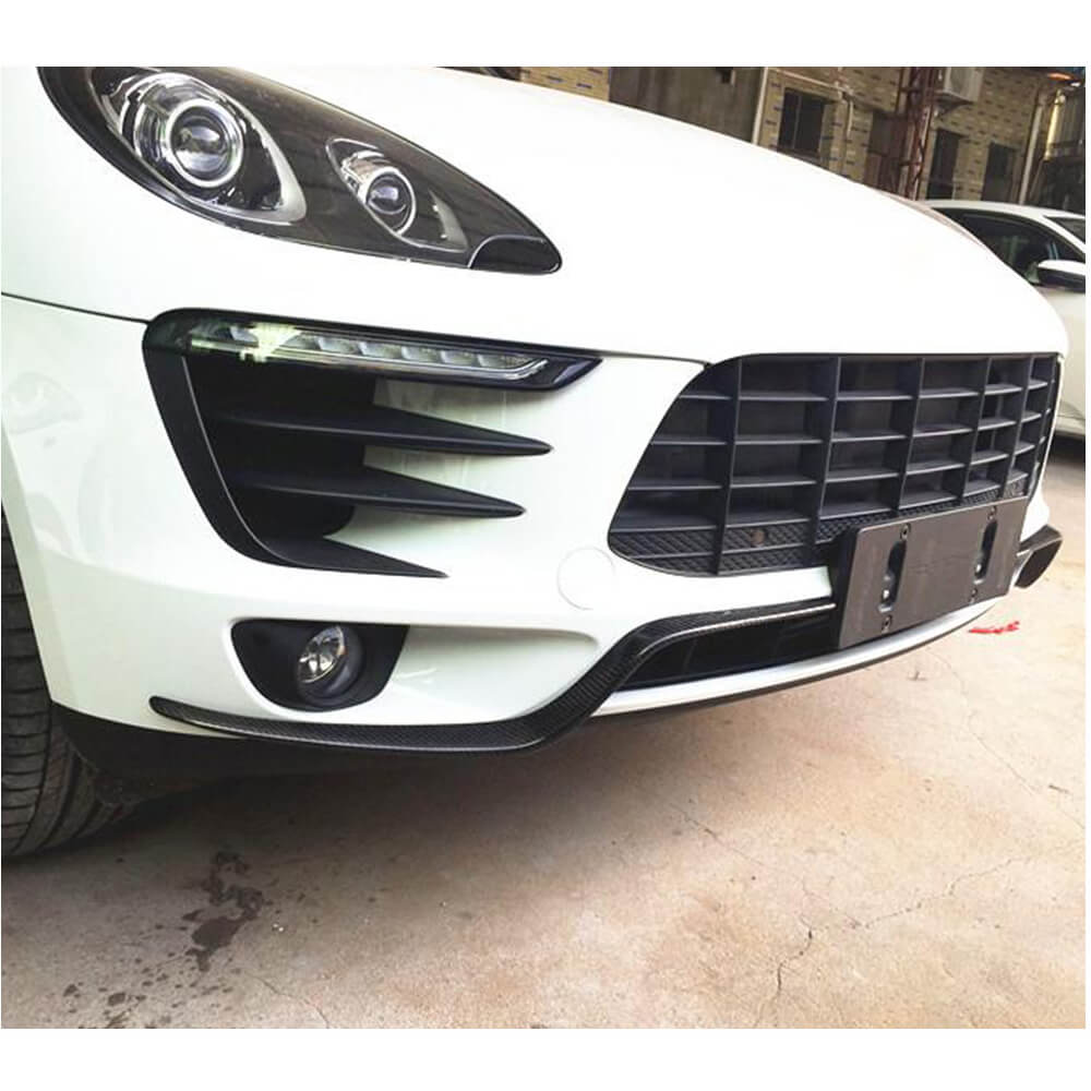 Covers on the front bumper Flap (2014-2018, Carbon) for Porsche Macan 2014-2024 - image 3