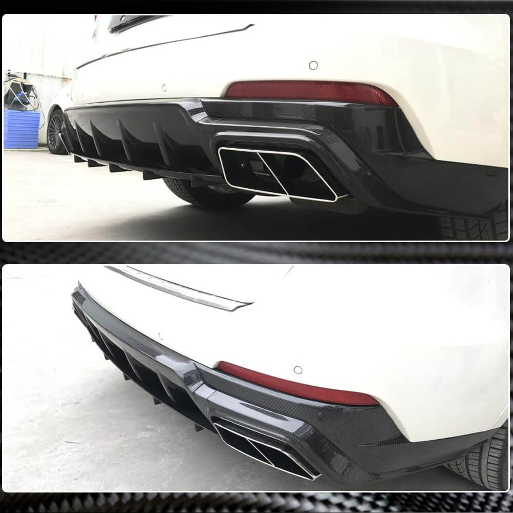 Rear Bumper Diffuser V1 (for Base/S, Carbon) for Maserati Levante 2016- - image 3