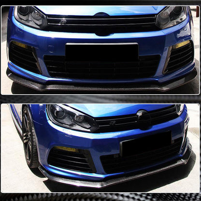 Front Bumper Lip V1 for R HB 2010-2013, Carbon for Volkswagen Golf 6 2008-2014 - image 3