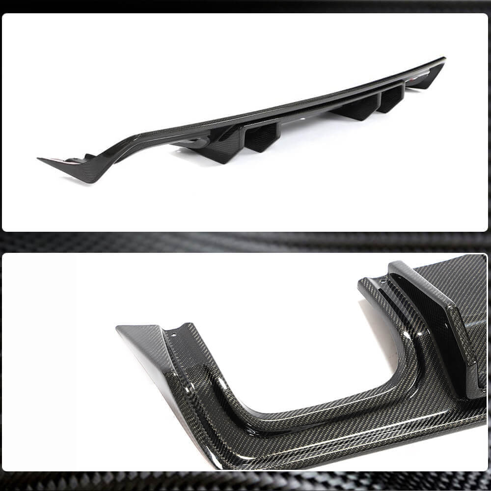 Rear Bumper Diffuser (2015-2023, Carbon) for Dodge Challenger 2008-2023 - image 3