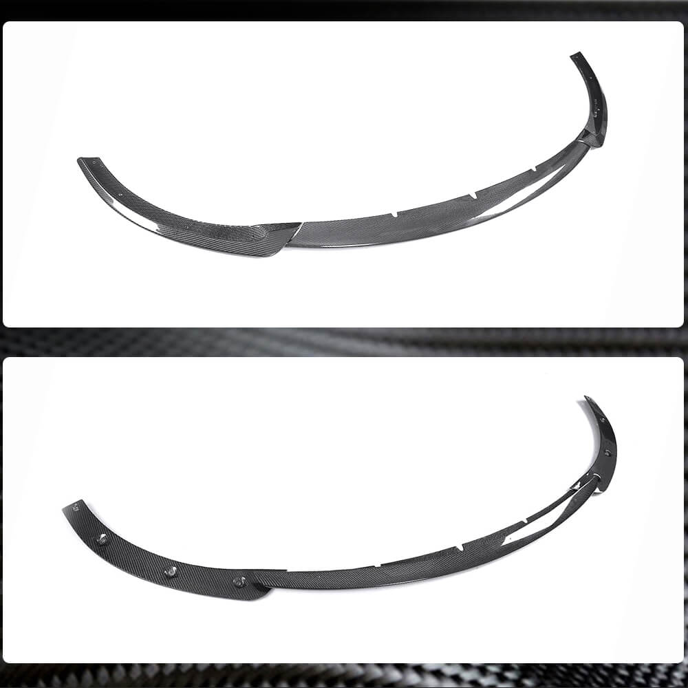 Front Bumper Lip V2 for AMG-Line / E43 AMG 2016-2019, Carbon for Mercedes E-сlass W213 2016-2023 - image 3
