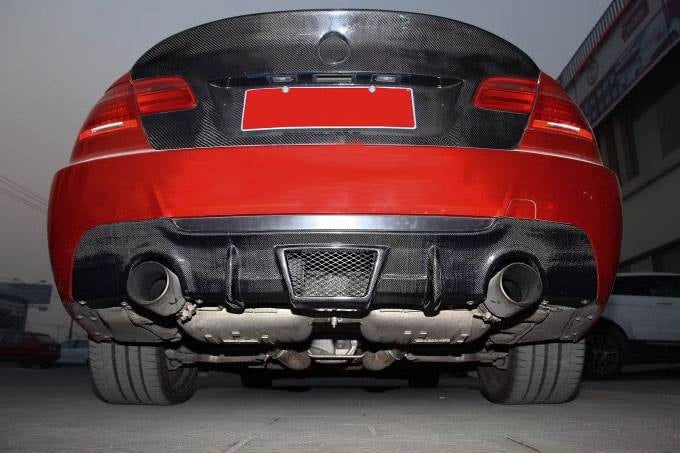 Rear Bumper Diffuser Carbon Fiber V3 (for E92/E93 M Sport) for BMW 3 series E-90/91/92/93 2005-2011 - image 3
