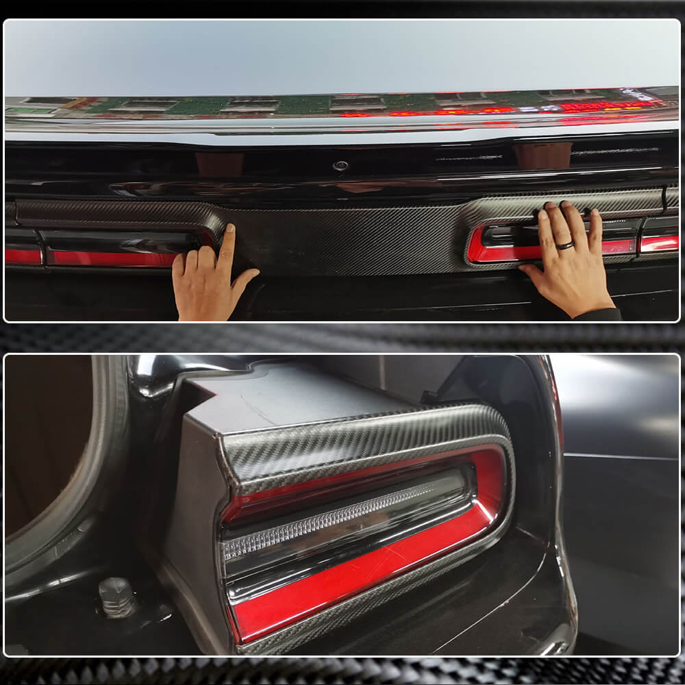 Trunk Lid Cover (2015-2023, Carbon) for Dodge Challenger 2008-2023 - image 3