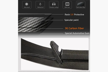 Front bumper lip spoiler (for S-Line Sedan 2019-2024, Carbon) for Audi A4 B9 2015-2024 - image 3