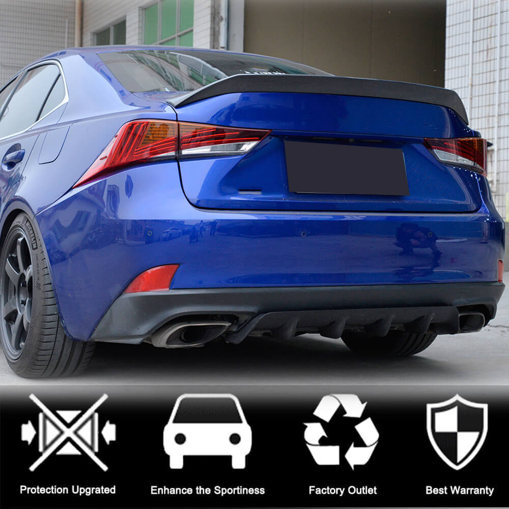 Rear Bumper Diffuser (for Base/F-Sport 2016-2020, Carbon) for Lexus IS 2013- - image 3