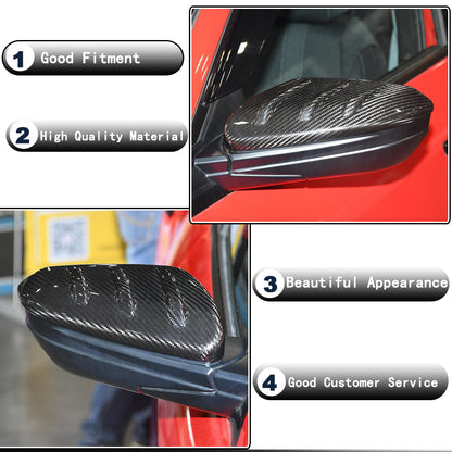 Mirror Covers V2 (Carbon) for Honda Civic Sedan X 2016-2021 - image 3