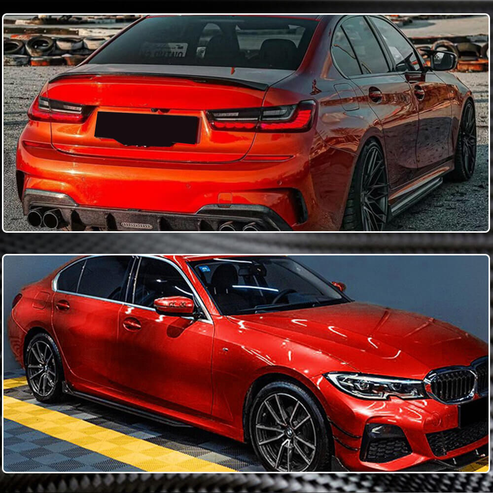 Side Skirt Extensions V3 (for G20 M-Sport, Carbon) for BMW 3 Series G20/G21 2018- - image 3
