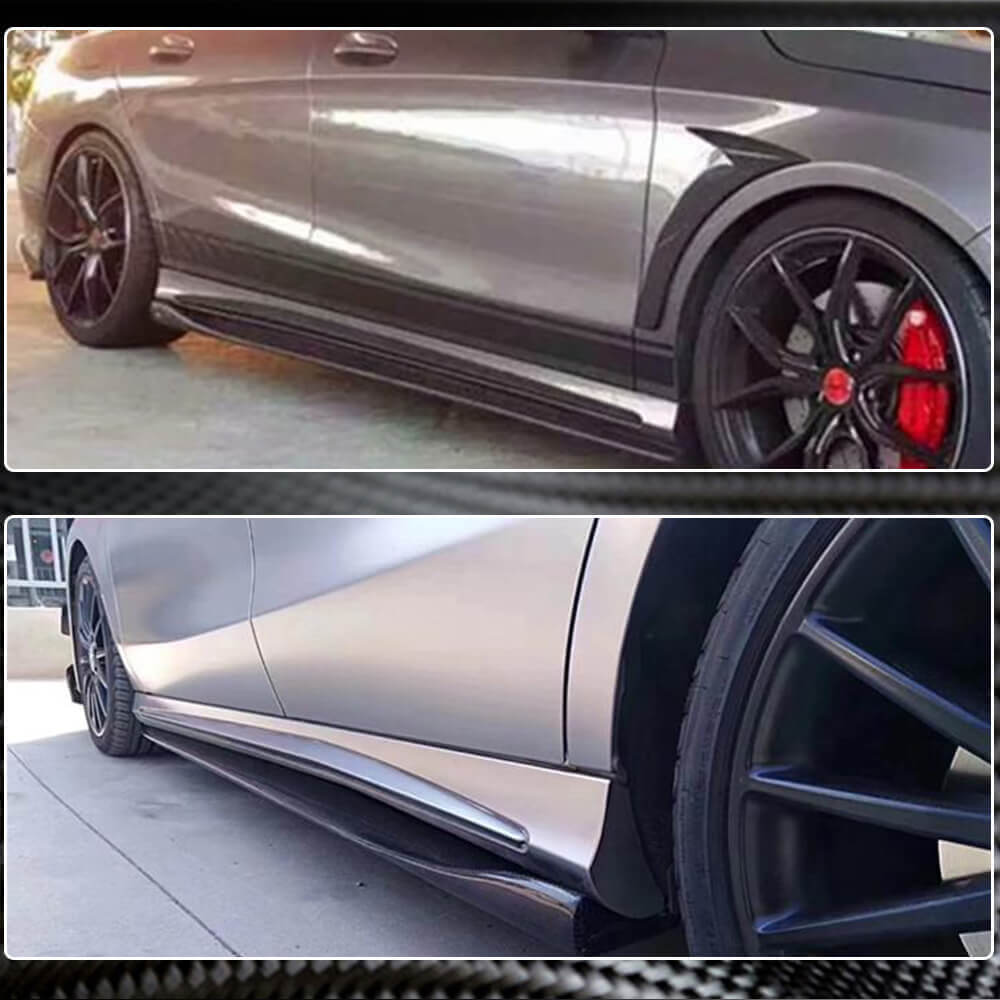 Side Skirts V3 (Carbon) for Mercedes A-сlass W176 2012-2018 - image 3