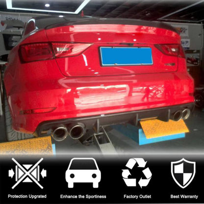 Rear Bumper Diffuser V2 (for S-Line Sedan 2012-2016, Carbon) for Audi A3 2012-2020 - image 3