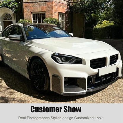 Front Bumper Lip Carbon Fiber V2 (for G87) for BMW 2 Series G42 2021- - image 3