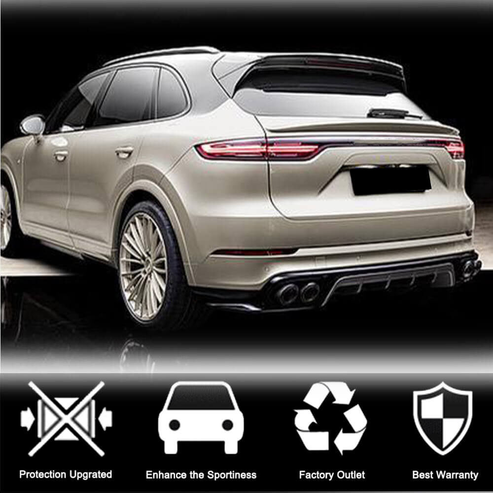 Rear Bumper Diffuser (2018-2023, Carbon) for Porsche Cayenne 2018- - image 3