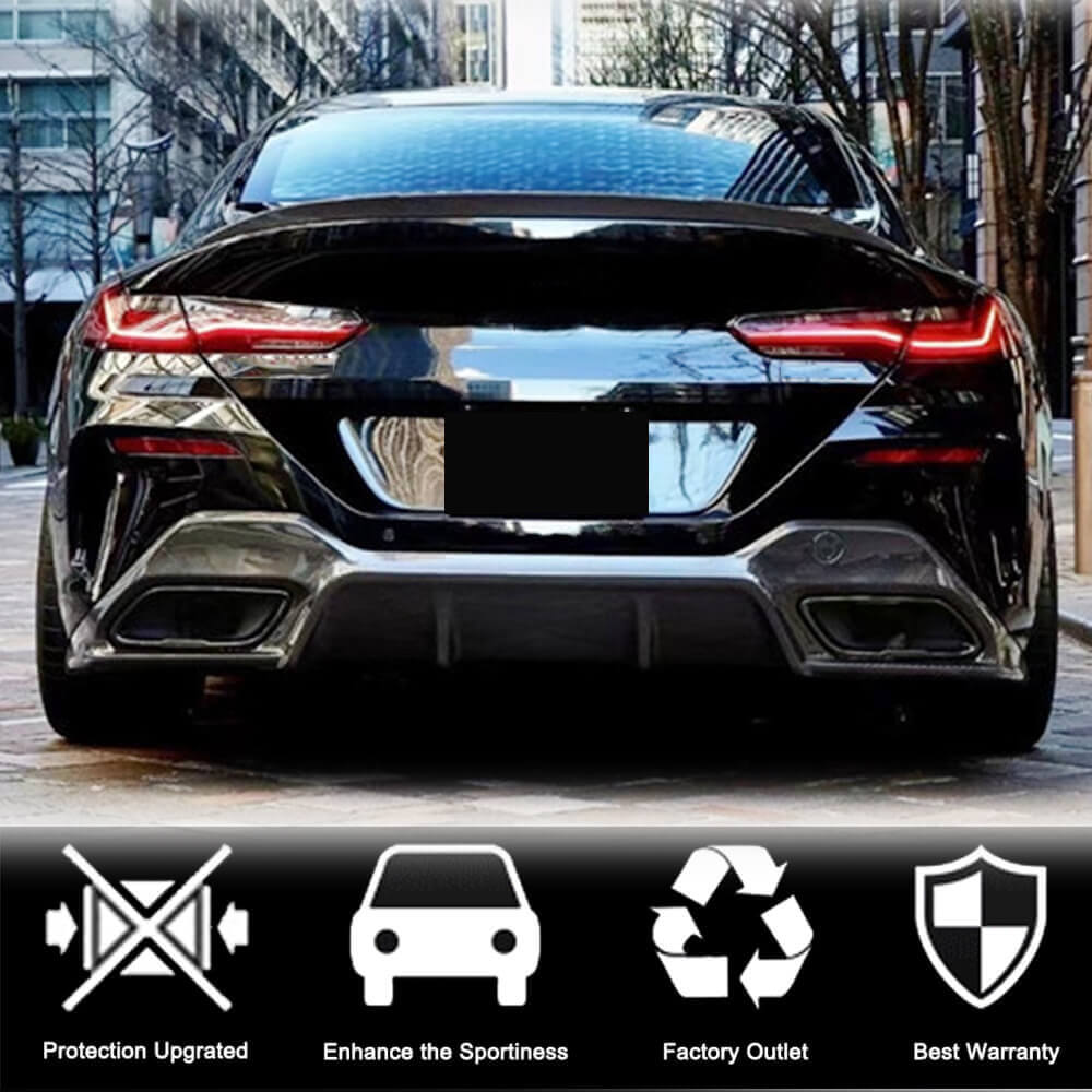 Rear Trunk Spoiler Dry Carbon Fiber V2 (for G16) for BMW 8 series G14/G15/G16 - image 3