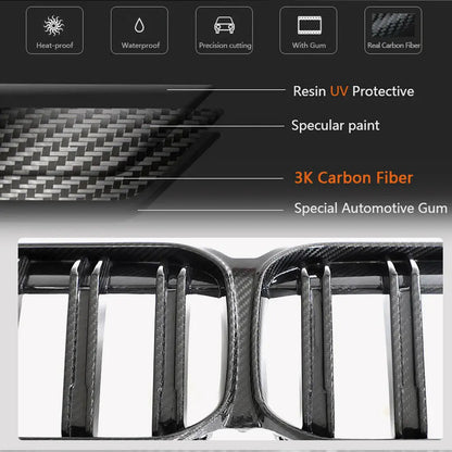 Dry Carbon Kidney Grilles for BMW 2 Series Gran Coupe F44 2020-2024 - image 3