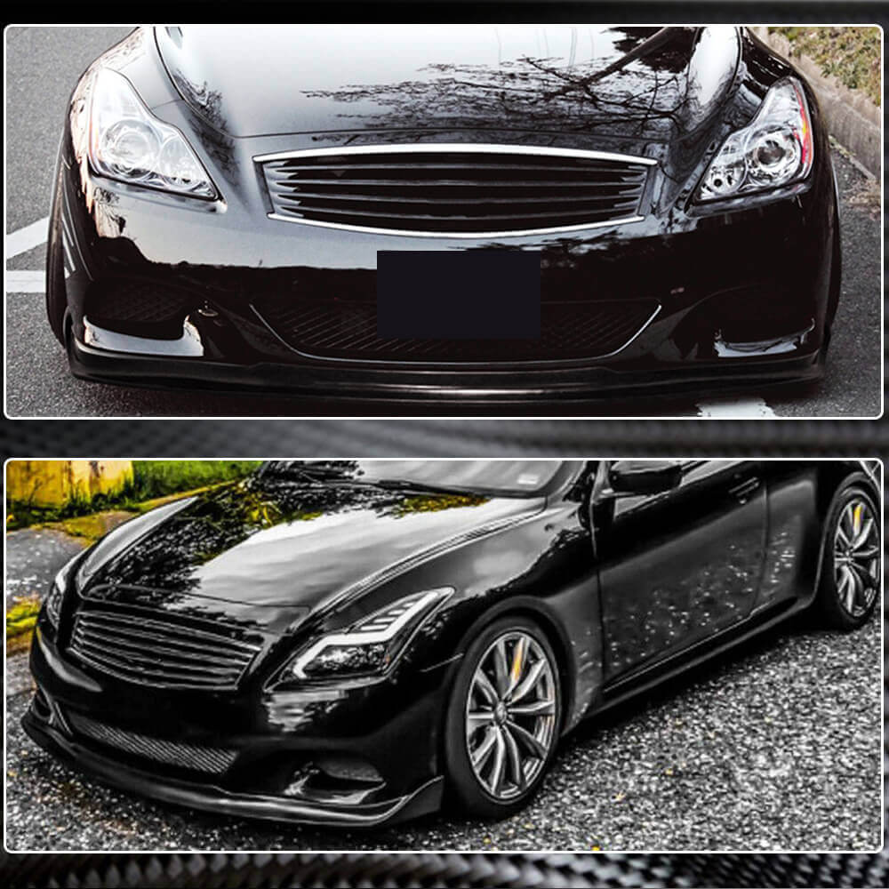 Front Bumper Lip Spoiler (for G37 Coupe 2009-2013, Carbon) for Infiniti G25/G35/37 (V36/CV36) 2006-2015 - image 3