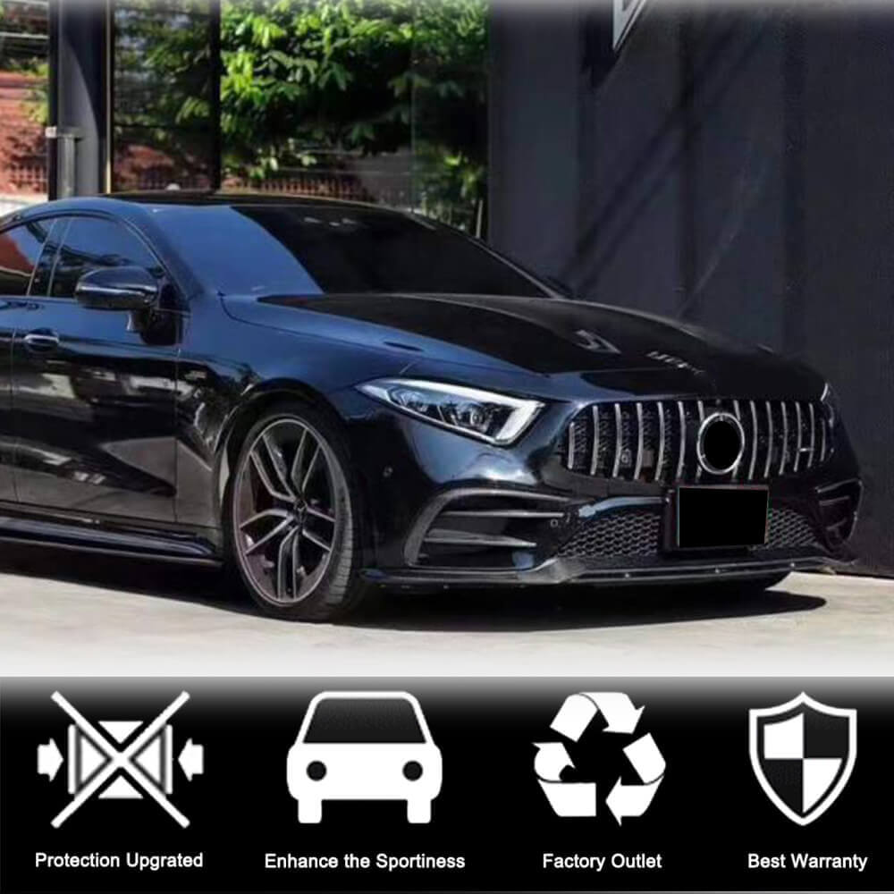 Front Bumper Lip Spoiler (for AMG/AMG-Line 2018-2020, Carbon) for Mercedes CLS C257 2018- - image 3