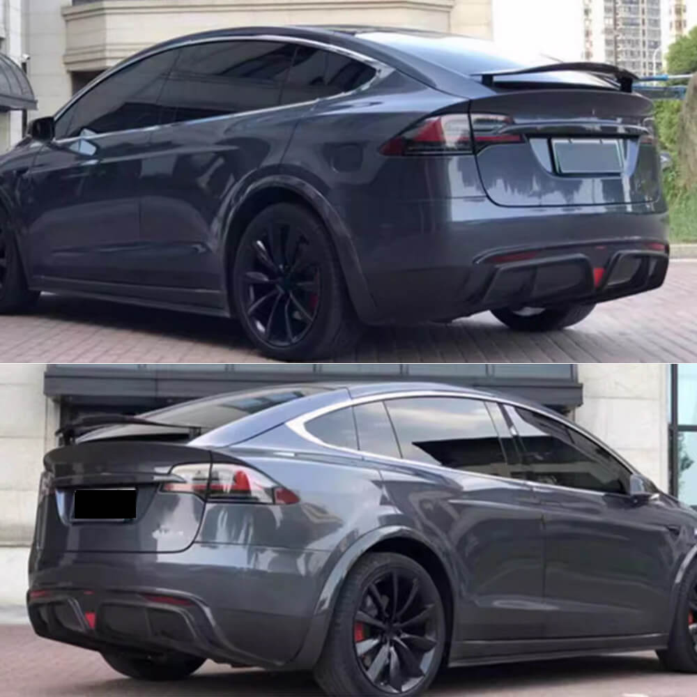 Rear Bumper Diffuser Carbon Fiber (for Plaid 2022-2024) for Tesla Model X - image 3