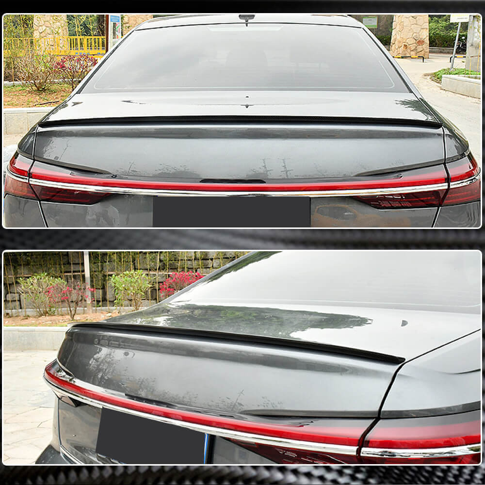Rear Trunk Spoiler Carbon Fiber V3 for Audi A6 C8 2018- - image 3
