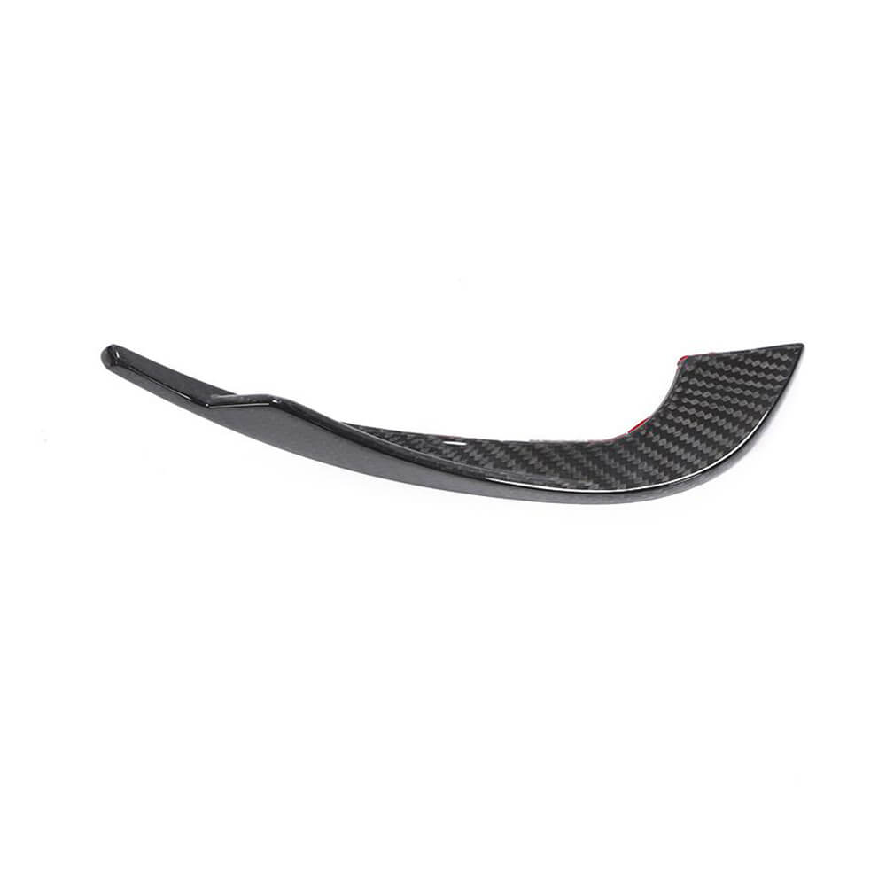 Front Bumper Lip Spoiler V3 (for S-Line Sedan 2015-2019, Carbon) for Audi A4 B9 2015-2024 - image 3