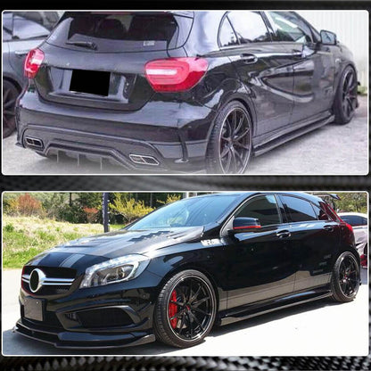 Side Skirts V4 (Carbon) for Mercedes A-сlass W176 2012-2018 - image 3
